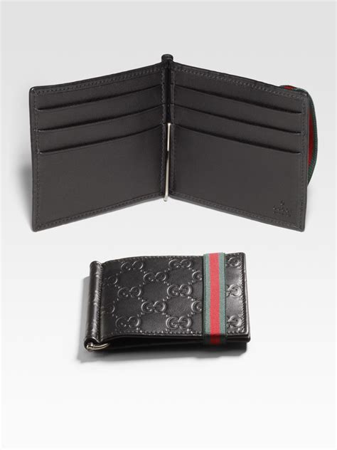 gucci men's card holder with money clip|gucci wallet with money clip.